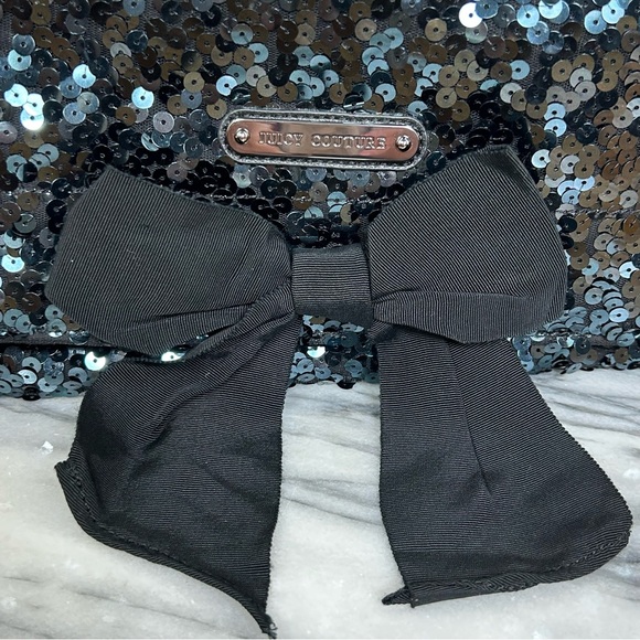 *SOLD*Juicy Couture | Sequined Faux Velvet Convertible Bowed Clutch - Picture 2 of 15
